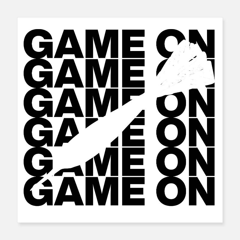 Game On: Dart Attack! ONEHUNDRETEIGHTY, Pfeil weiß Poster 40x40 cm