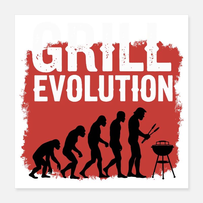 Grill Evolution : Drôle de Grill Master Dicton Poster 40 x 40 cm