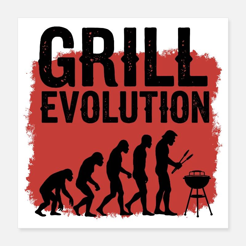 Grill Evolution : Drôle de Grill Master Dicton Poster 40 x 40 cm