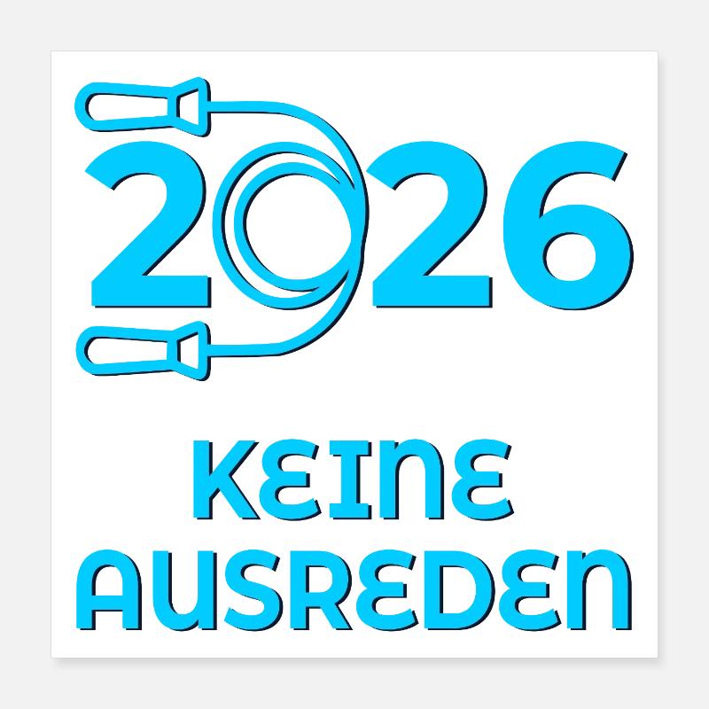 Pas d’excuses Sport 2026 Poster 40 x 40 cm