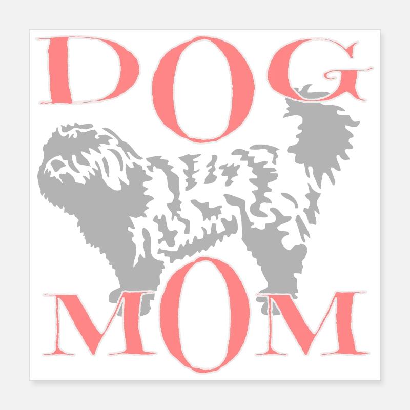 Chien avec du texte Poster 40 x 40 cm