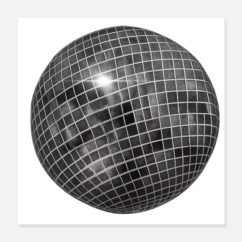 Geometrische Glitzersphäre Poster 40x40 cm