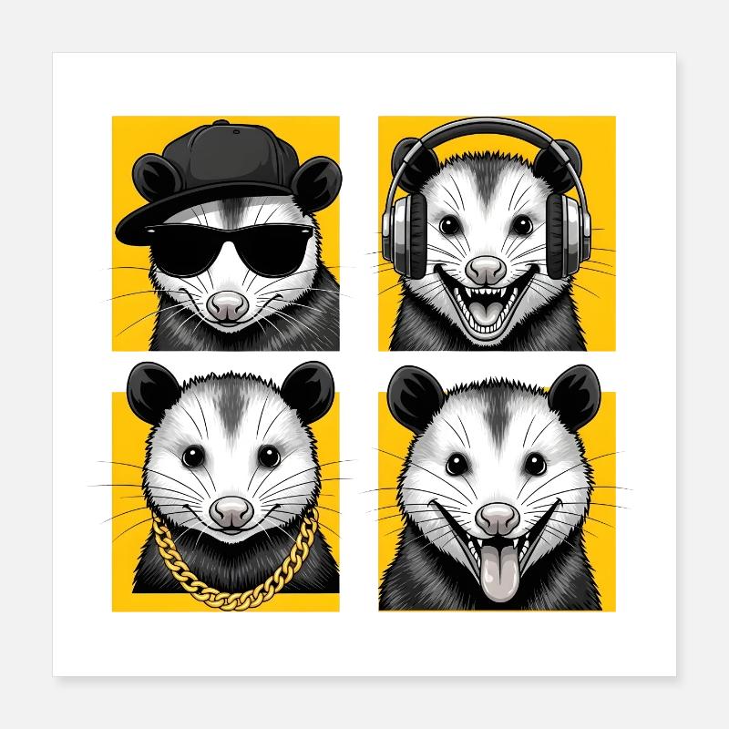 Opossum Poster 40x40 cm