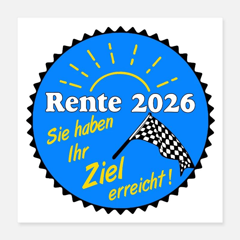 Pension 2026 , Target achieved Poster 16" x 16" (40x40 cm)