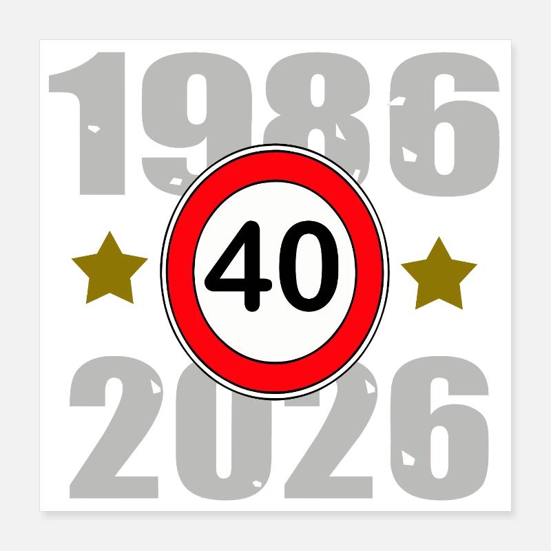 1986–2026: 40th anniversary Poster 16" x 16" (40x40 cm)