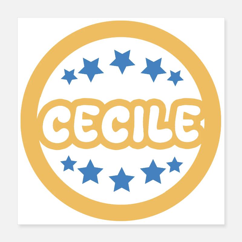 Prénom Cecile Poster 40 x 40 cm