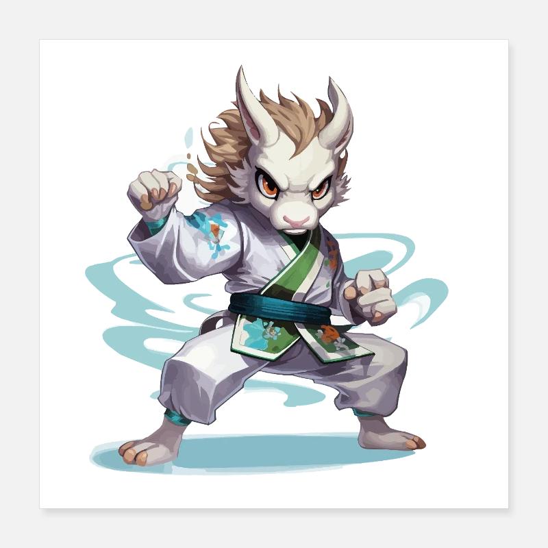 Fighting hamster in gi Poster 16" x 16" (40x40 cm)