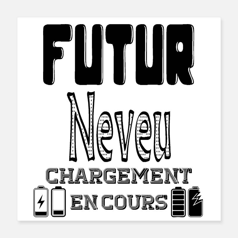 Zukünftiger Neffe wird geladen Poster 40x40 cm