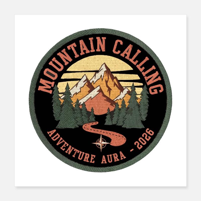 Mountain Call Patch: Adventure Aura 2026 Poster 16" x 16" (40x40 cm)
