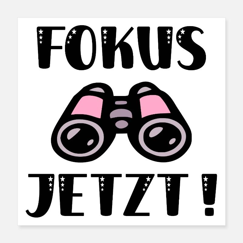 Binoculars Focus Poster 16" x 16" (40x40 cm)