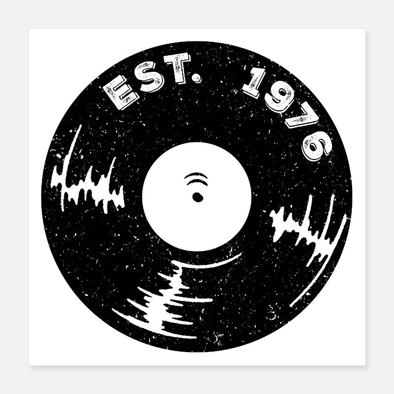 Vinyle créé en 1976 Poster 40 x 40 cm