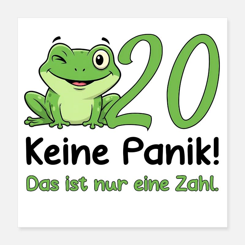 20 Birthday Design – Don't Panic! Poster 16" x 16" (40x40 cm)