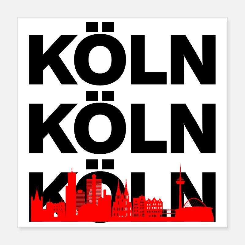 COLOGNE SKYLINE – DOM POWER ! Poster 40 x 40 cm