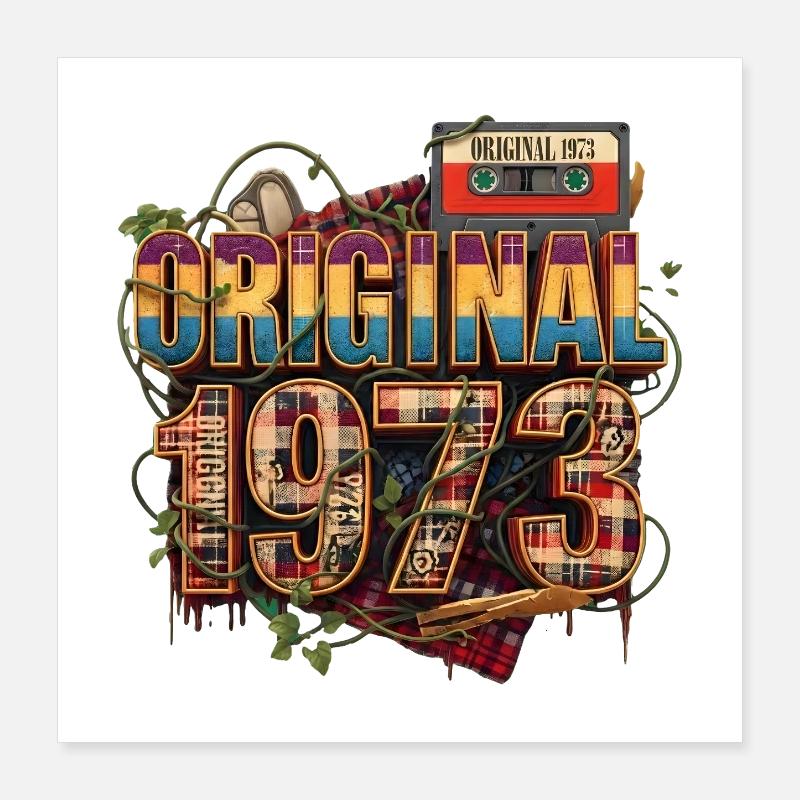 Original 1973 Retro-Collage Poster 40x40 cm