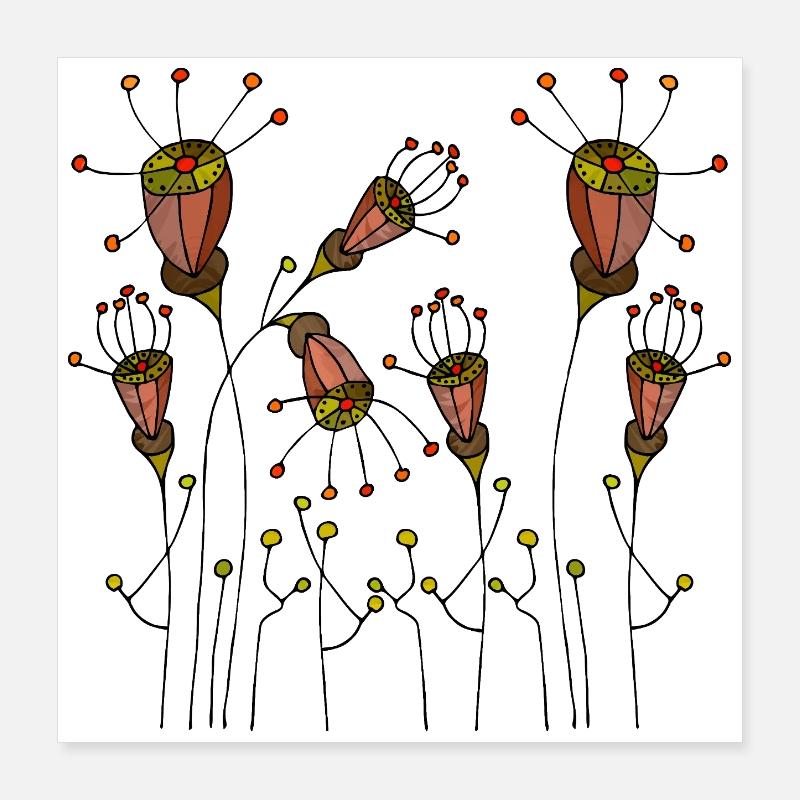 Fleur Poster 40 x 40 cm