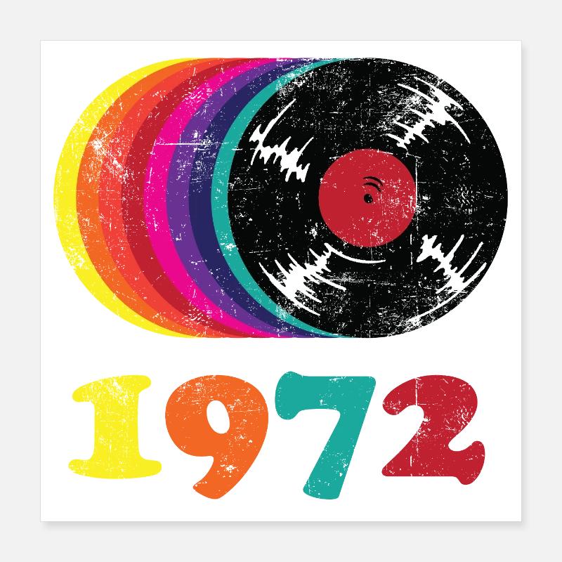 Millésime 1972 Poster 40 x 40 cm
