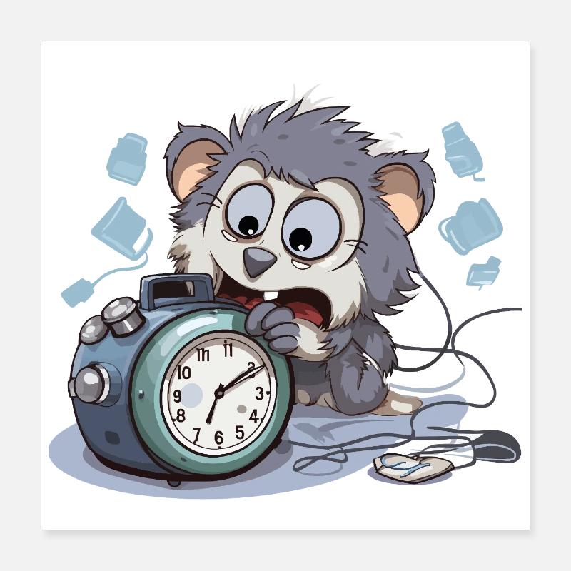 Réveil du matin Chaos Otter Poster 40 x 40 cm