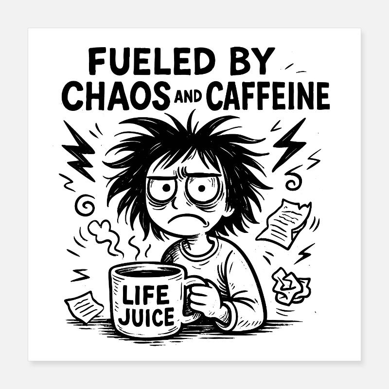 fueled-by-caffeine Poster 16" x 16" (40x40 cm)
