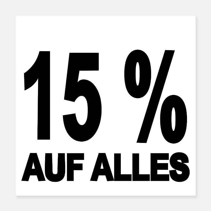 Rabatt Poster 40x40 cm
