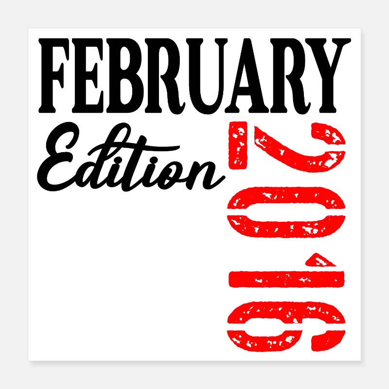 February 2016 - 11th Birthday Poster 16" x 16" (40x40 cm)