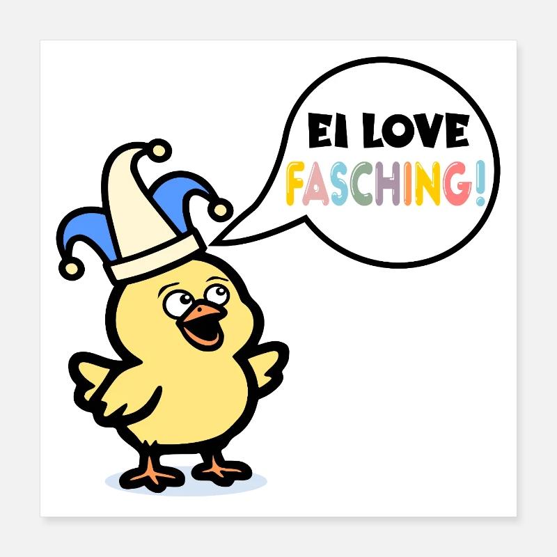 Egg Carnival Chickens Costumes Poster 16" x 16" (40x40 cm)