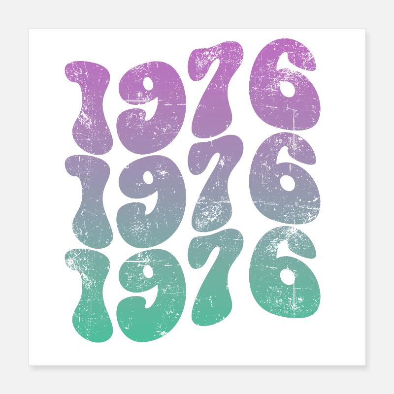 Millésime 1976 Poster 40 x 40 cm