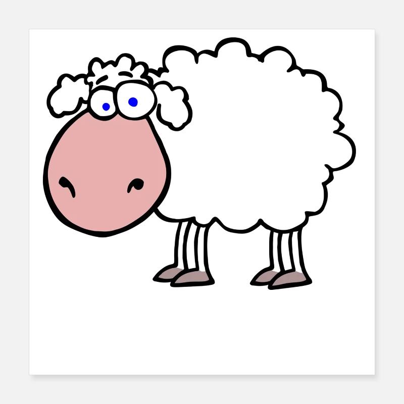 Schaf Poster 40x40 cm