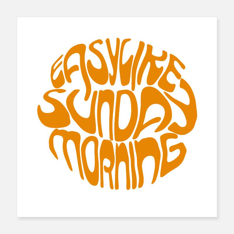 Psychedelic Sunday Round Poster 16" x 16" (40x40 cm)