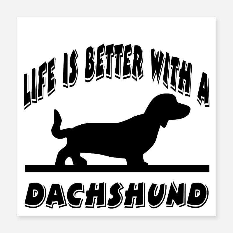 Teckel Poster 40 x 40 cm