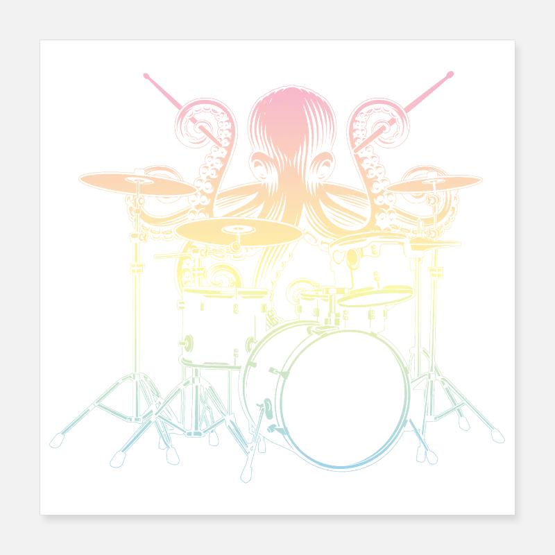 Batterie Batteur Squid Poster 40 x 40 cm
