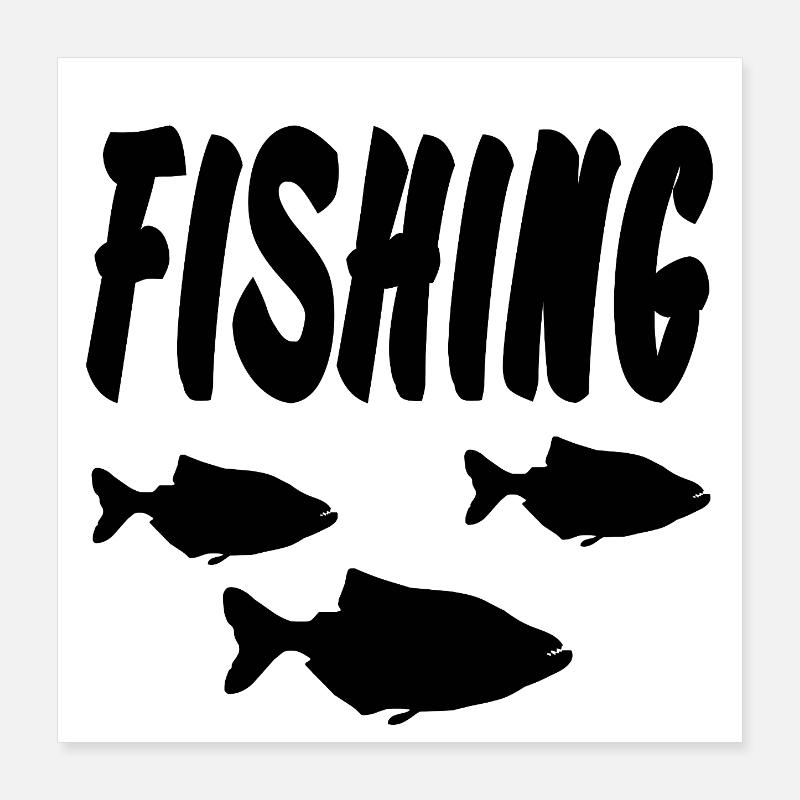 Pêche Poster 40 x 40 cm