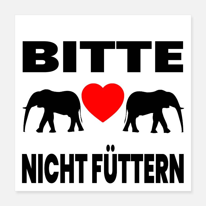 Elefanten Poster 40x40 cm