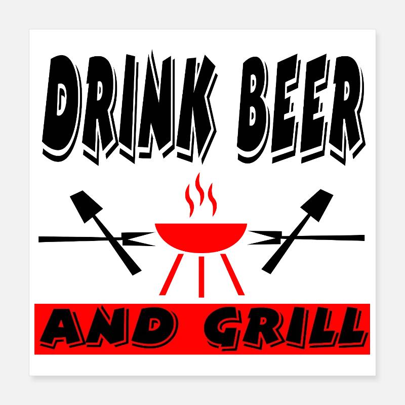 Grill Poster 16" x 16" (40x40 cm)