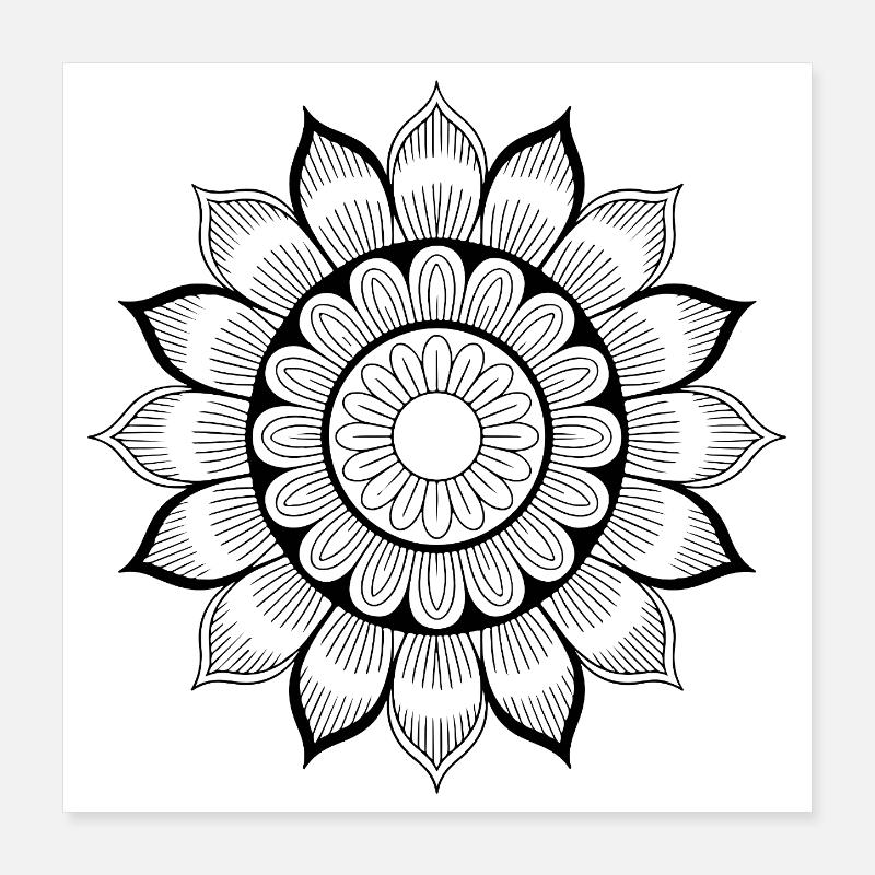 Mandala Poster 40x40 cm