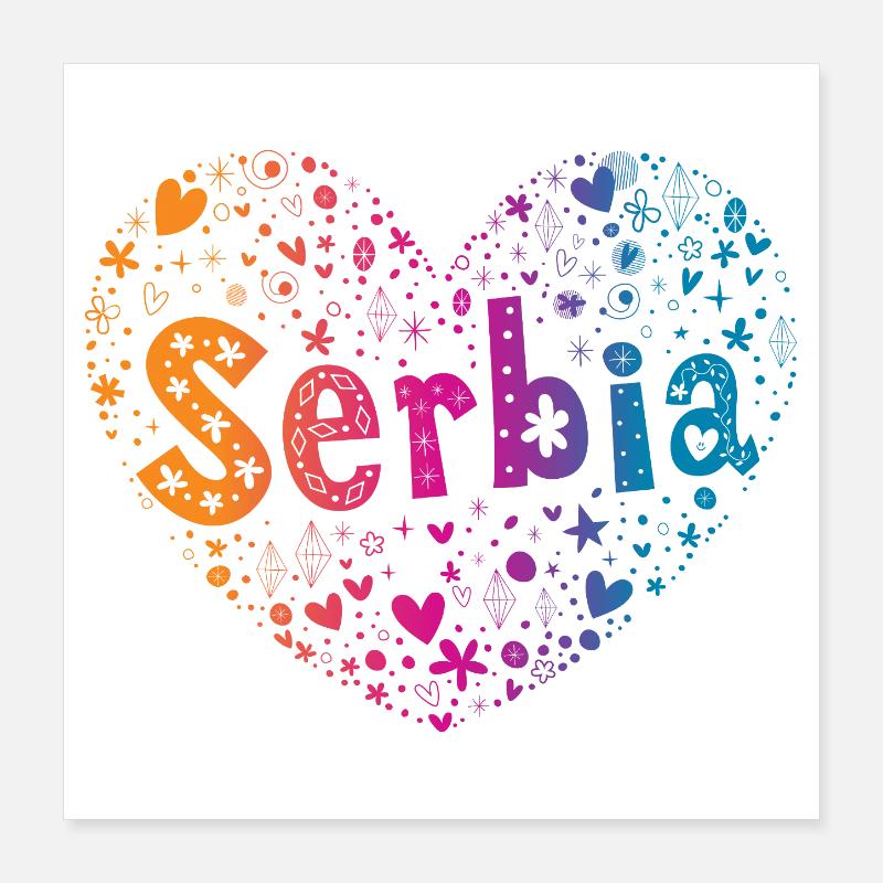 Serbie Poster 40 x 40 cm