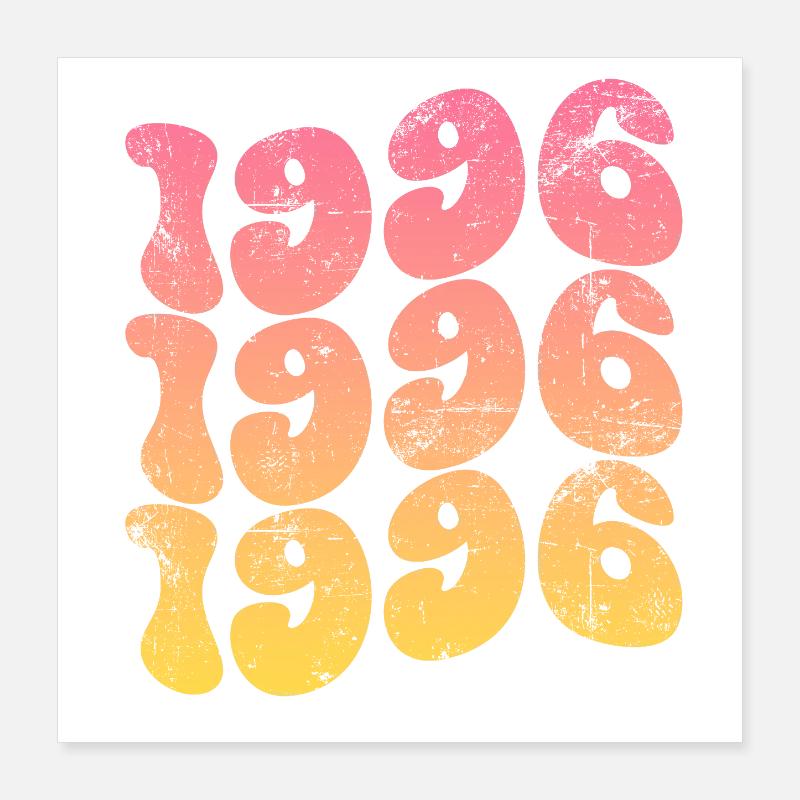 Millésime 1996 Poster 40 x 40 cm