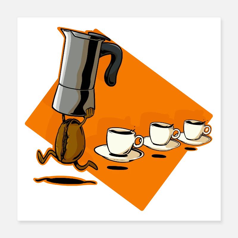 Coffee Time  Poster 40 x 40 cm