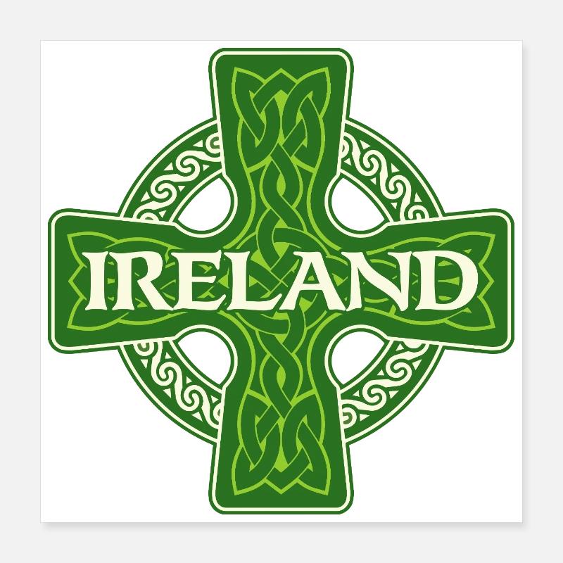 Trèfle de Saint-Patrick Celtique d’Irlande - Saint-Patrick Poster 40 x 40 cm