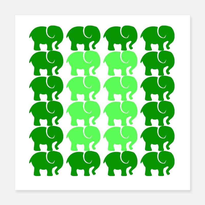 ELEFANT Poster 40x40 cm