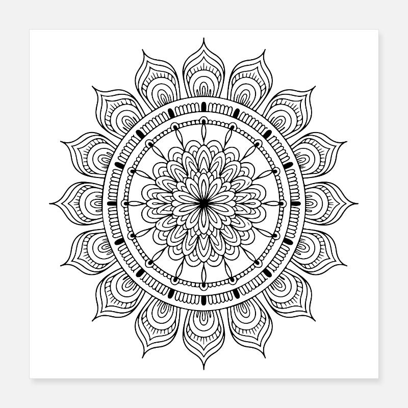 Mandala Poster 40x40 cm