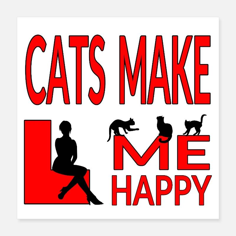 félin Poster 40 x 40 cm