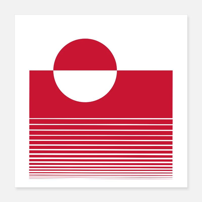 Territoire du Groenland du Royaume du Danemark Poster 40 x 40 cm