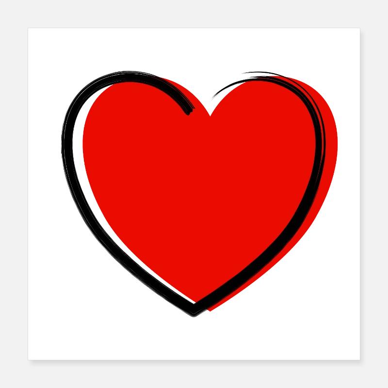 Herz Poster 40x40 cm