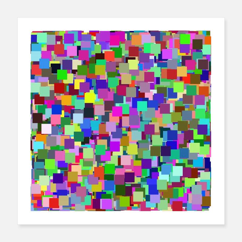 Bunte Quadrate Poster 40x40 cm
