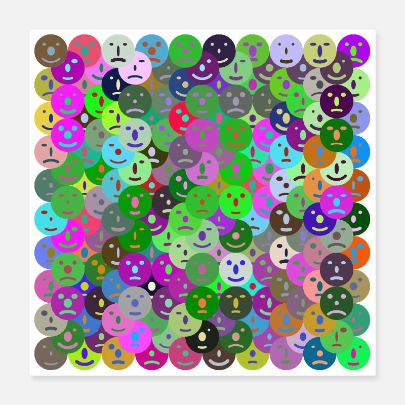 Faces Collage Poster 16" x 16" (40x40 cm)