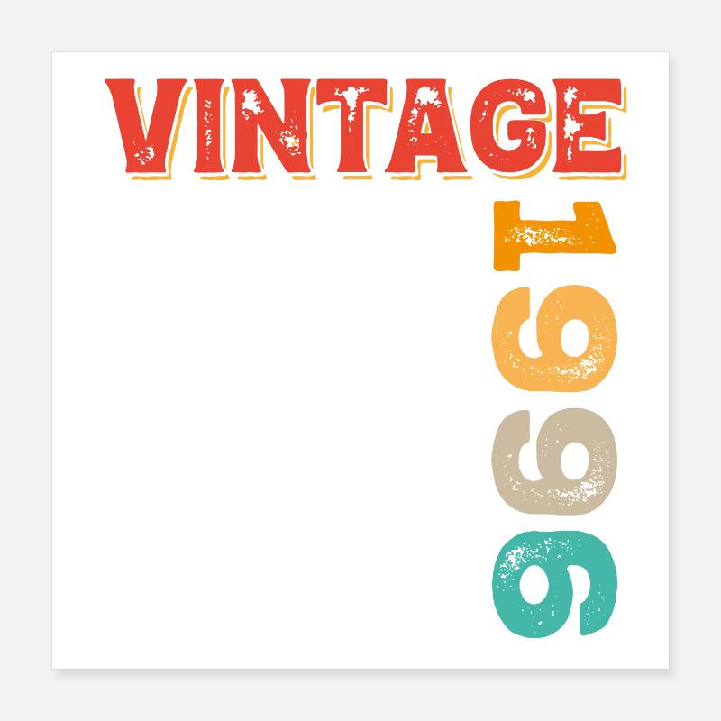 Millésime 1996 Poster 40 x 40 cm