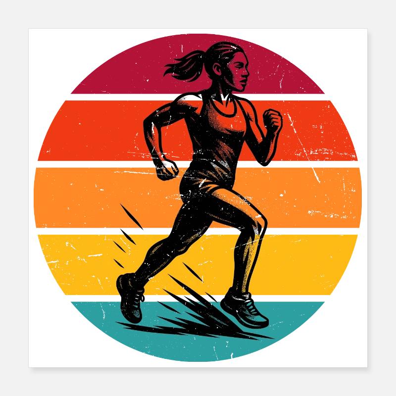 Illustration de course pour la course Poster 40 x 40 cm