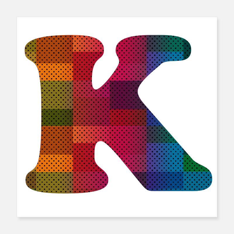 Letter K Poster 16" x 16" (40x40 cm)