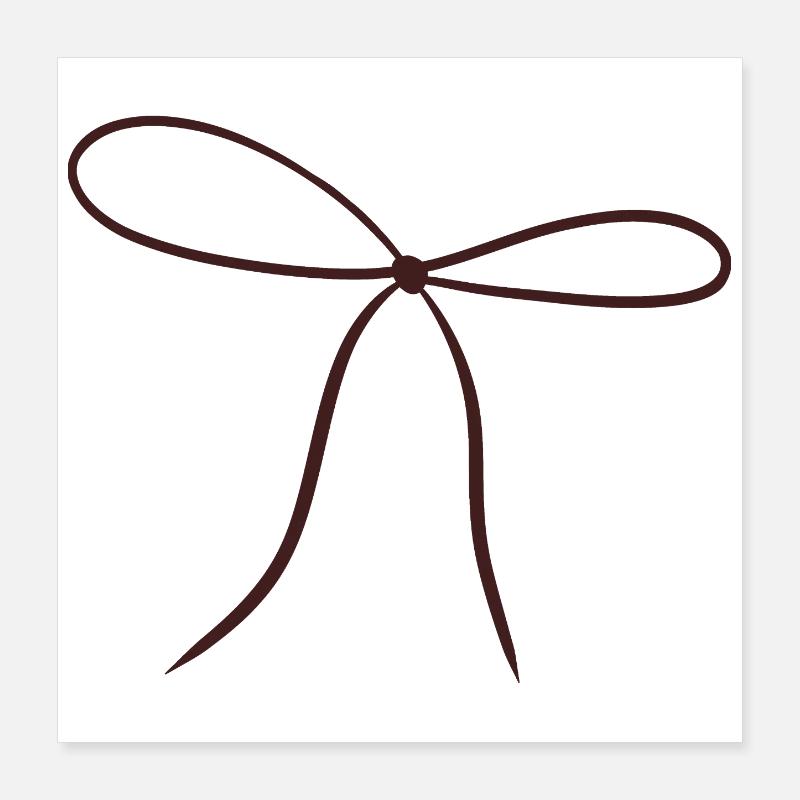 Ruban nœud minimaliste Poster 40 x 40 cm
