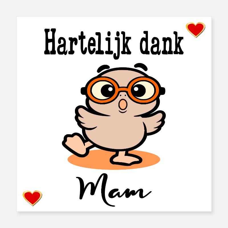 Frohen Muttertag, Mama Chick Poster 40x40 cm